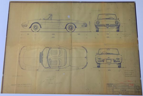 1967 Alfa Romeo Duetto 'Osso di Seppia' blueprint