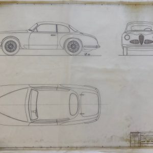 1951 Alfa Romeo 1900 Super Sprint Coupe blueprint