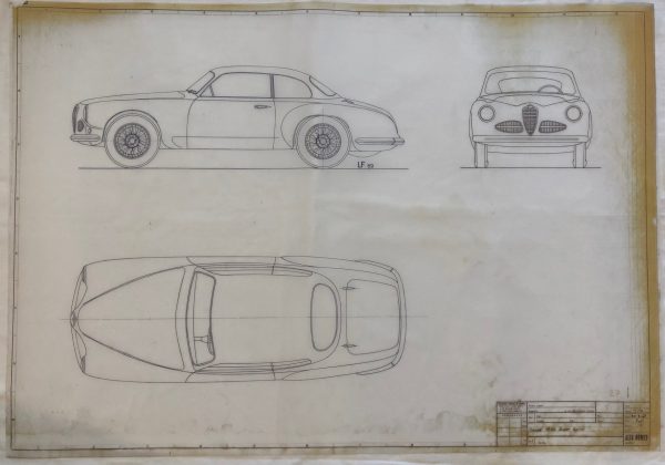 1951 Alfa Romeo 1900 Super Sprint Coupe blueprint