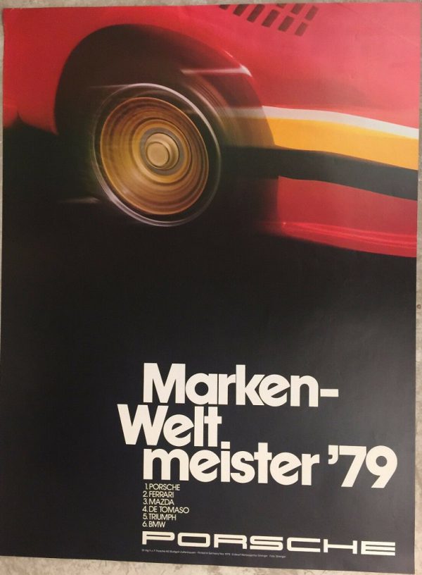 1979 Porsche Factory poster Marken-Weltmeister