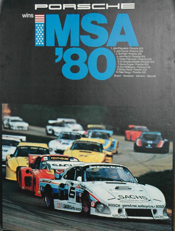 1980 Porsche Factory IMSA championship poster
