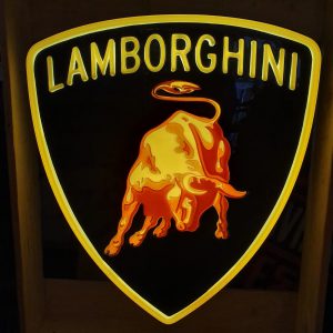 1990s Lamborghini illuminated dealer sign