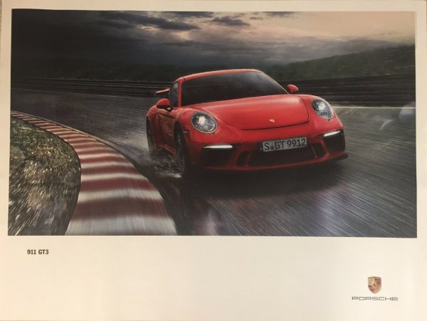 2017 Porsche 911 GT3 showroom poster