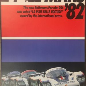1982 Porsche Factory Le Mans 'La Plus Belle Voiture' poster