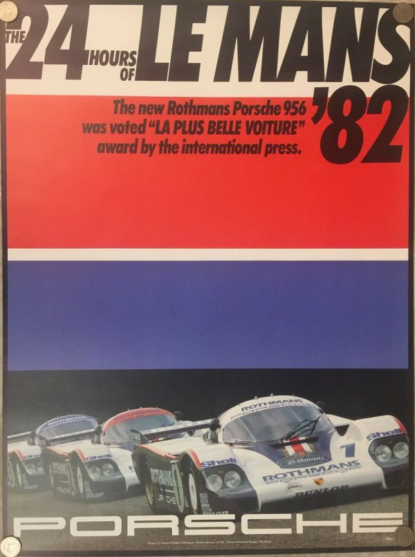 1982 Porsche Factory Le Mans 'La Plus Belle Voiture' poster