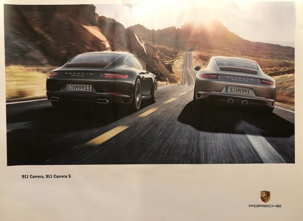 Porsche 911 Carrera 4S advert promo poster