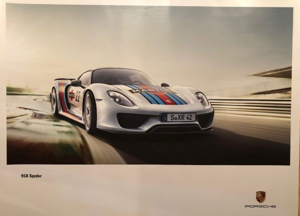 2013 Porsche 918 Spyder 'Martini' showroom poster