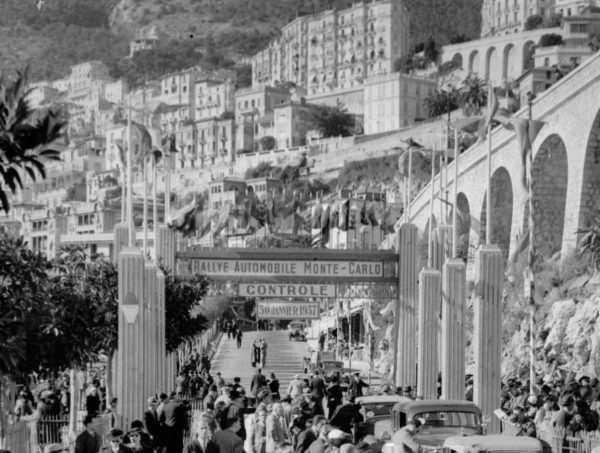 1937montecarlorallystart.jpg Drivers of a rally arrive at the finish in Monte Carlo. Monaco. January 31st 1937.  (Photo by Austrian Archives (S)