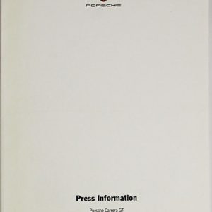 2003 Porsche Carrera GT 'World Debut' Press Kit