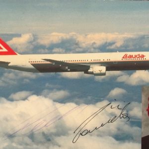 1980s Niki Lauda signed postcard