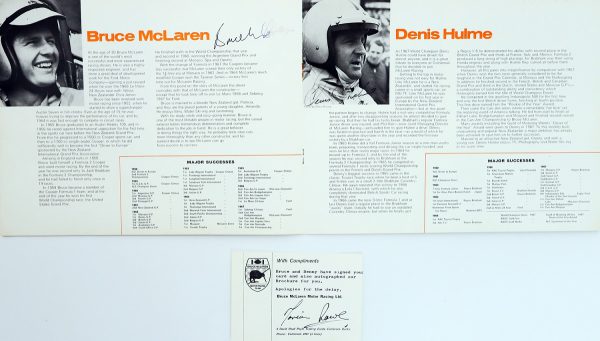 1967-8 McLaren brochure - signed