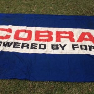 1963 Shelby 'COBRA Powered by Ford' banner - signed by Carroll Shelby