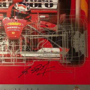 2000 Monaco GP original poster signed by Schumacher