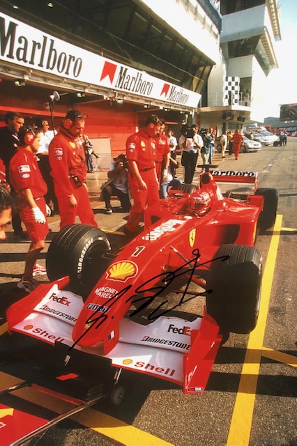 2001 Ferrari F2001 photo signed by Schumacher