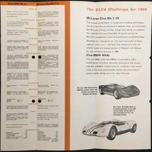 1966 McLaren Elva brochure