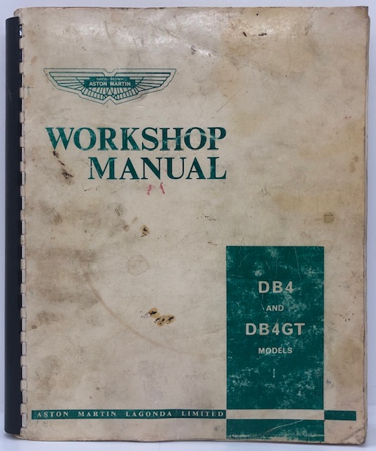 1960 Aston Martin DB4 / DB4 GT workshop manual