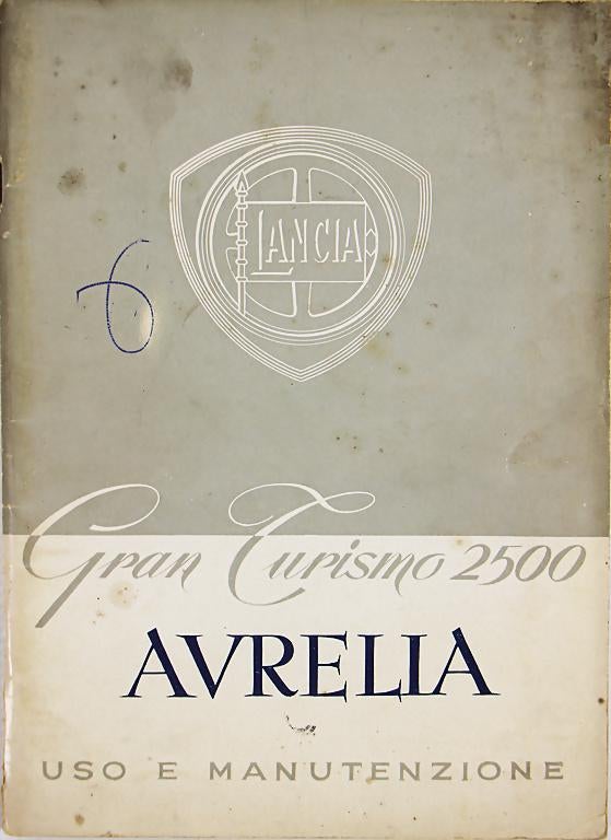 1960 Lancia Aurelia GT 2500 manual with Spider appendix