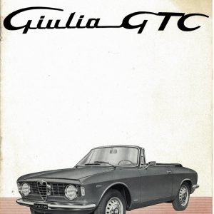 1965 Alfa Romeo Giulia GTC booklet