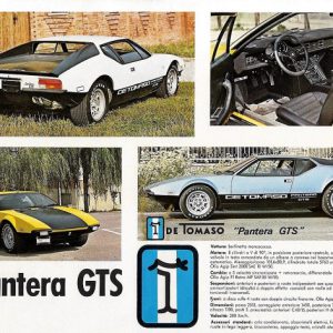 1975 De Tomaso full range sales brochure