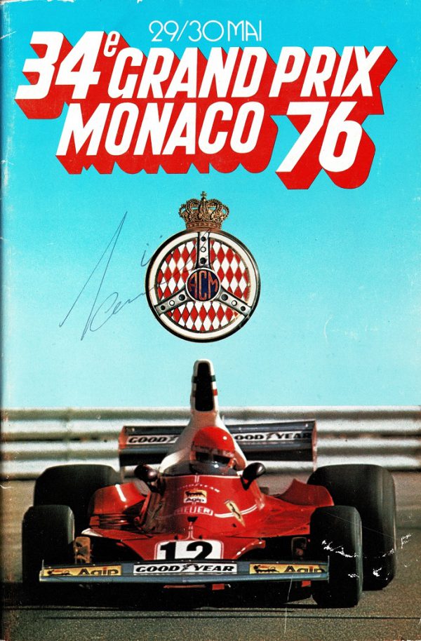 1976 Monaco GP program signed by Lauda