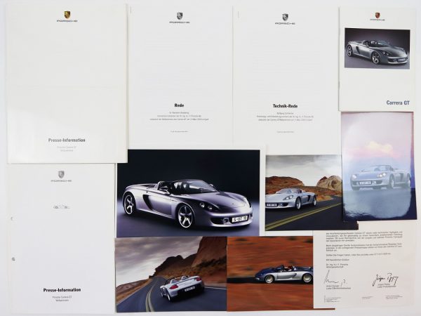 2003 Porsche Carrera GT 'World Debut' Press Kit assortment