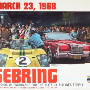 1968 Sebring 12 Hours original event poster