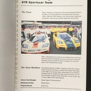 1996-97 Team Mach One Racing 1996 & 1997 Sponsorship Proposal