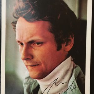 1977 Niki Lauda Ferrari Factory postcard signed by Enzo Ferrari