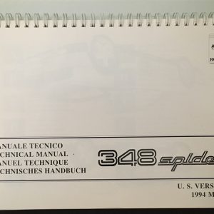 1994 Ferrari 348 Spider Owner's Pouch contents (US Version)