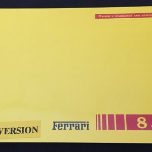 1994 Ferrari 348 Spider Owner's Pouch contents (US Version)