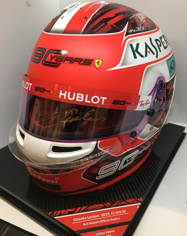 2019 Charles Leclerc Official Signed Ferrari replica helmet - Spa