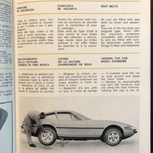 1969-1970 Ferrari 365 GTB/4 Daytona Owner's Manual