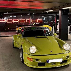 2000s Porsche illuminated dealer sign - huge