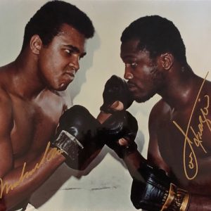 1971 Muhammad Ali & George Frazier double signed  photo