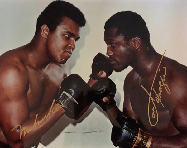 1971 Muhammad Ali & George Frazier double signed  photo