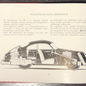 1954 Porsche 356 owner's manual