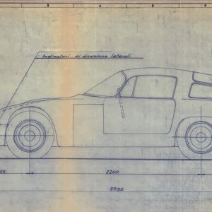 1963 Alfa Romeo Giulia TZ1 chassis blueprint