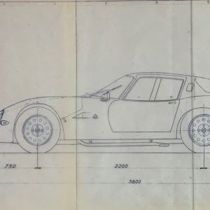 1966 Alfa Romeo Giulia TZ2 chassis blueprint