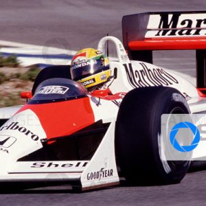 1988 Spanish Grand Prix.
Jerez, Spain.
30/9-2/10 1988.
Ayrton Senna (McLaren MP4/4 Honda) 4th position.
Ref-88 ESP 26.
World Copyright - LAT Photographic