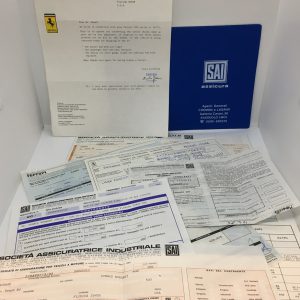1985 Ferrari 288 GTO assorted documents s/n 56773