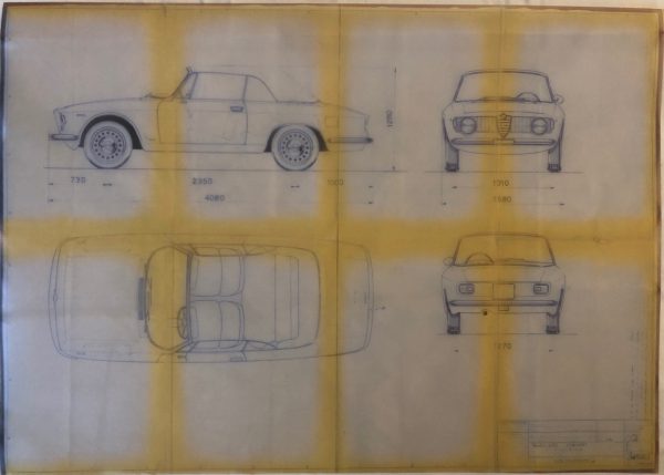1964 Alfa Romeo Giulia GTC blueprint