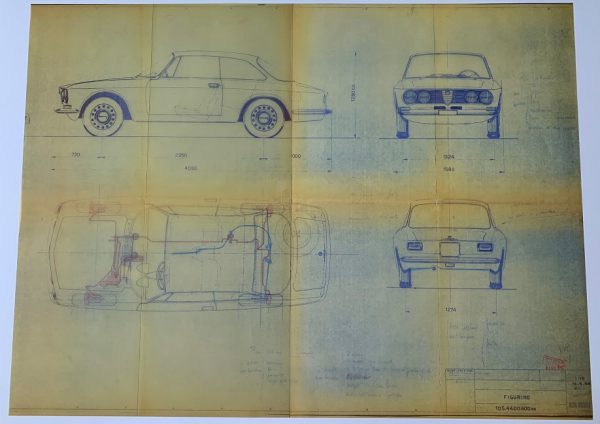1966 Alfa Romeo Giulia Sprint GTV 1750 blueprint