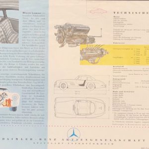 1955 Mercedes 300SL Gullwing leaflet