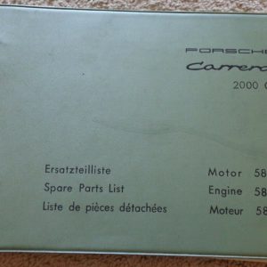 1962 Porsche 356 Carrera 2 2000 GS Spare Parts List