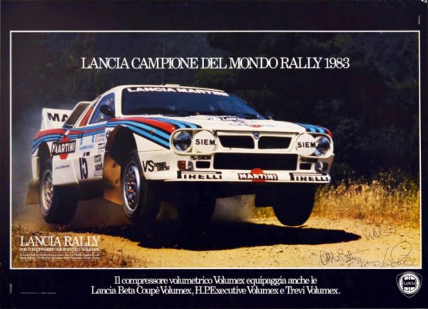 1983 Lancia World Rally Champion factory poster