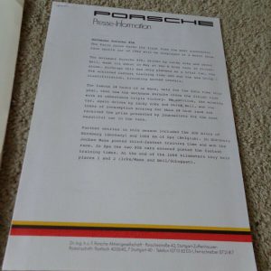 1983 Porsche 956 Rothmans Le Mans Triple Racing press kit