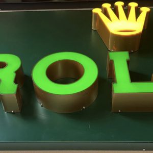 1980s Rolex dealer sign - illuminated