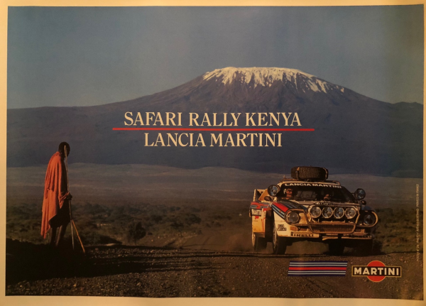 1984 Lancia 'Safari Rally Kenya' Martini sponsor poster