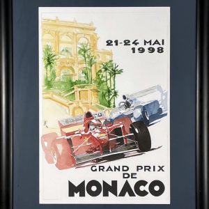 1998 Monaco GP original poster artwork