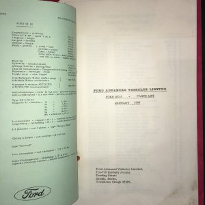 1966 Ford GT40 spare parts list